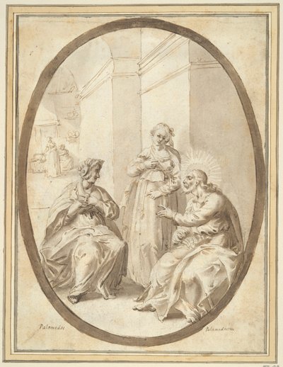 Chrystus w Domu Marty i Marii autorstwa Unknown