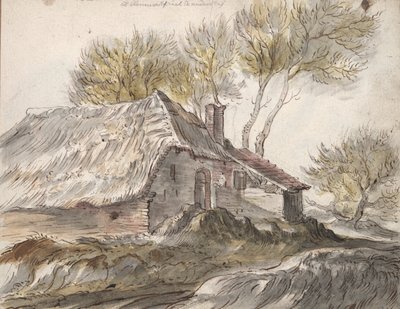 Domek (rekto); Szopa (verso) autorstwa Unknown