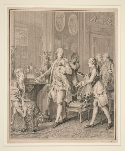Scena w salonie (przygotowanie do ceremonii) autorstwa Unknown