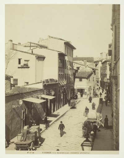 Florencja, via Nazionale autorstwa Unknown