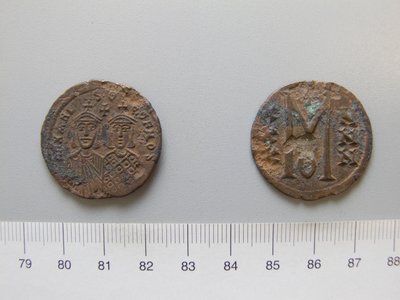 Follis (40 Nummi) Michała II; Teofil I z Nieznanego autorstwa Unknown