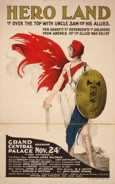 Francuski plakat z krainy bohaterów autorstwa Unknown