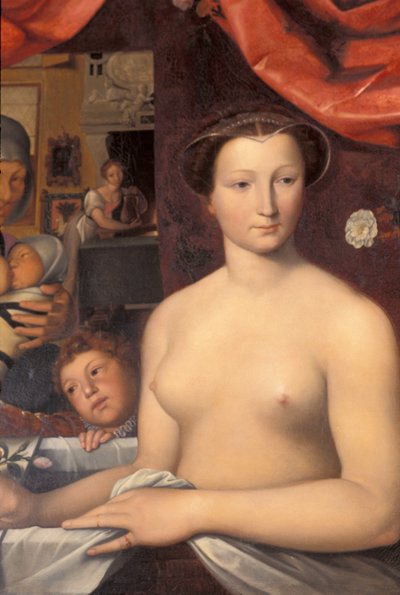 Indre & Loire N* 328 - Chateau dAzay-le-Rideau - pokój 4 „”La Dame au bain””. Obraz Karla Ernesta Lehmana (1814-1882), wg Francois Cloueta (1515-1572) autorstwa Unknown