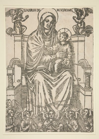 Madonna z Dzieciątkiem na tronie autorstwa Unknown