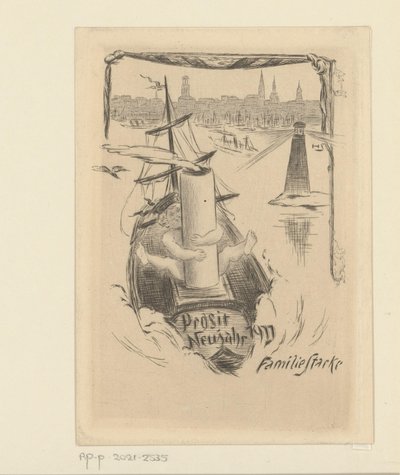 Życzenie noworoczne na rok 1911 od rodziny Stacke autorstwa Unknown