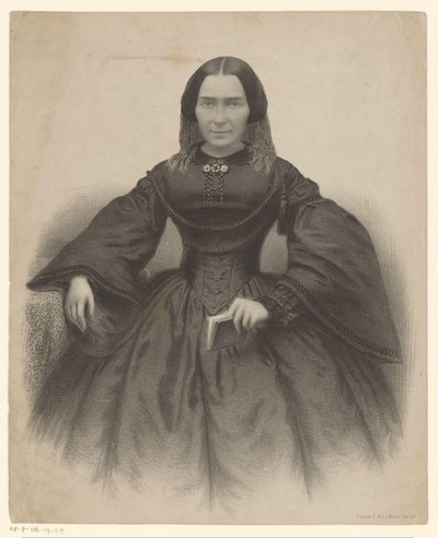 Portret nieznanej kobiety w czarnej sukni autorstwa Unknown