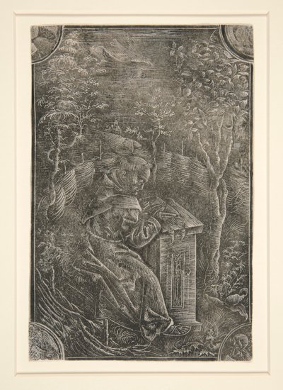 Franciszkanin Pelbartus z Temesvaru w ogrodzie autorstwa Unknown
