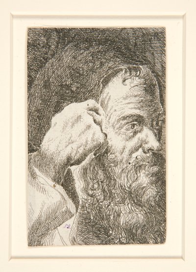 Bez tytułu (głowa brodatego mężczyzny) autorstwa Unknown