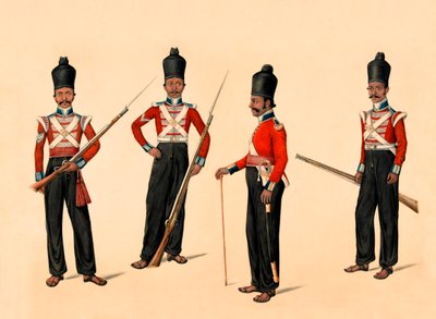 40. Indiańska Piechota Madras, 1835 ok autorstwa Unknown