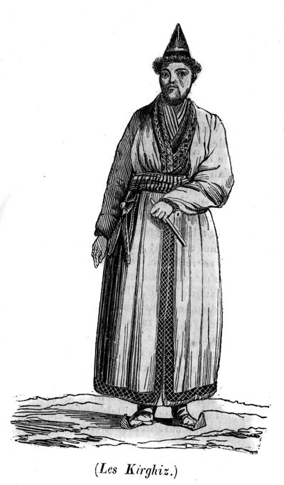 Kirgiz w XIX wieku. Turcy żyjący od czasów starożytnych, środkowa dolina Jeniseju (Kirgistan lub Kirgistan lub Kirgistan) autorstwa Unknown artist