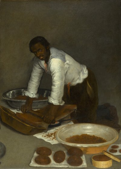 Czekolada do skrobania człowieka, ok. 1680-1780 (olej na płótnie) autorstwa Unknown artist
