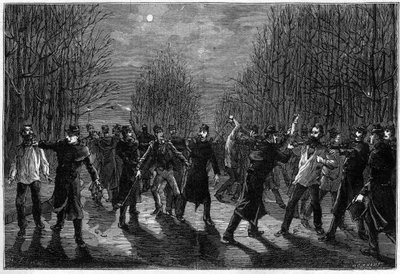 Pobity do przestępców w Lasku Bulońskim w Paryżu w 1883 r. autorstwa Unknown artist