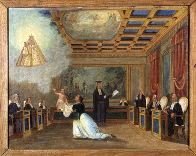 Dziecko postawione przed sądem - ex-voto Notre Dame de Laghet autorstwa Unknown artist