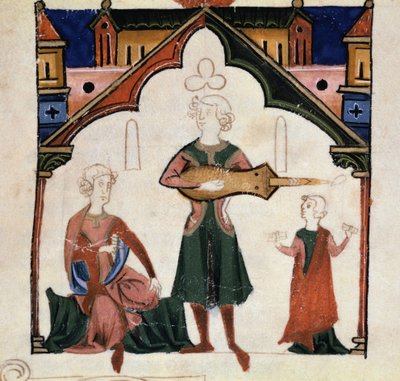Grupa poetów i muzyków (Miniatura autorstwa Unknown artist