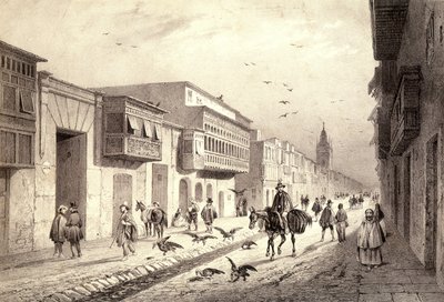 Ulica w Valladolid w Limie w Peru. autorstwa Unknown artist