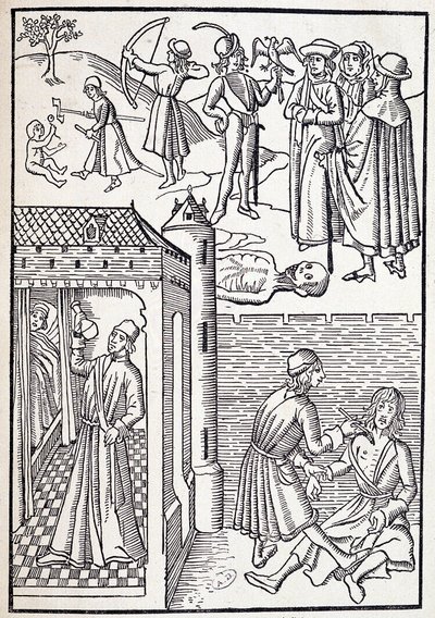 Urolog i chirurg w XV wieku. autorstwa Unknown artist
