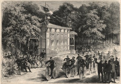 Wyścig welocypedów na Pre Catelan (Pre-Catelan). autorstwa Unknown artist