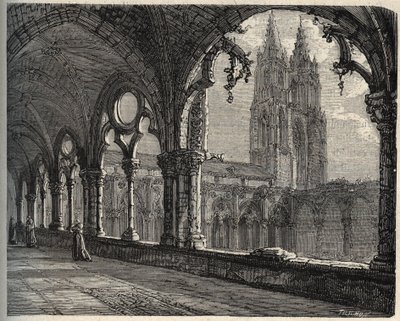Abbaye Saint-Jean-des-Vignes - Soissons - (Saint Jean des Vignes) - grawerowanie w „” PATRIE” - PECTUREQUIREQUE OPIS FRANCJI W 6 WOLURACH PRZEZ LUCIENA HUARDA - koniec XIX wieku autorstwa Unknown artist