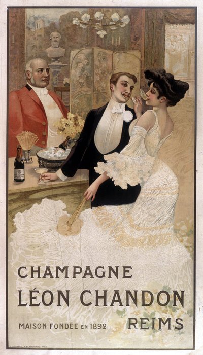 Plakat reklamowy szampana Léon Chandon, koniec XIX wieku autorstwa Unknown artist