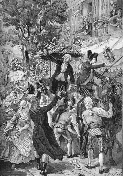 Aix en Provence (Aix-en-Provence), Bouches du Rhone (13) (1789): Honore Gabriel (Honore-Gabriel) Riqueti, hrabia Mirabeau (1749-1791) podczas wyboru na deputowanego Zgromadzenia Ogólnego przez III Stan Aix en Provence (Aix-en-Provence). to jest pismo autorstwa Unknown artist