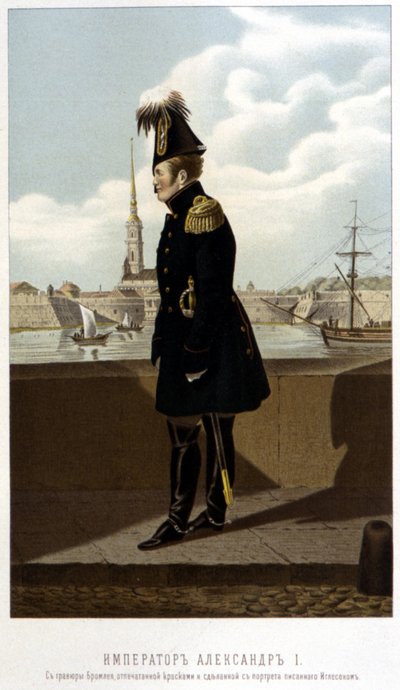 Aleksander I w Petersburgu - w „Cesarzu Aleksandrze I” autorstwa Schildera autorstwa Unknown artist