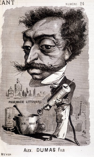 Alexandre Dumas Fils i jego „”apteka literacka”” – w „”Le Géant”” z dnia 08.02.1868 r. autorstwa Unknown artist