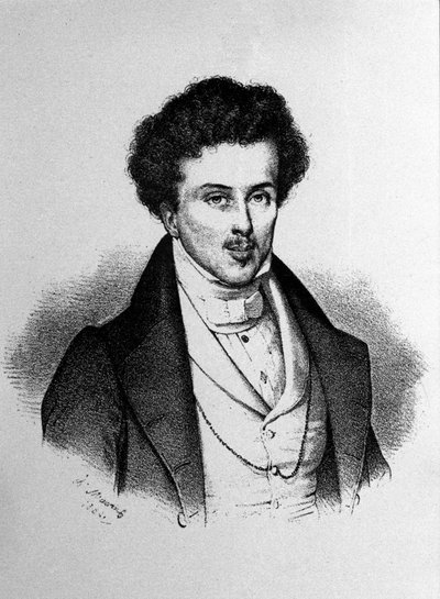 Alexandre Dumas w wieku dwudziestu dziewięciu lat, grawer około 1884 roku. autorstwa Unknown artist