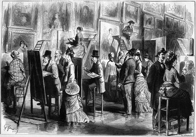 Malarze amatorzy w Musee du Louvre autorstwa Unknown artist