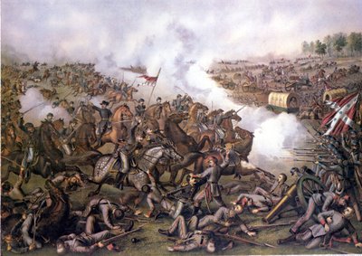 Wojna secesyjna (1861 - 1865): Bitwa pod pięcioma widelcami (Wirginia) 1 kwietnia autorstwa Unknown artist