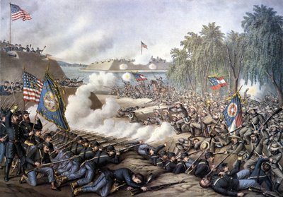 Wojna secesyjna (1861 - 1865): Pierwsza bitwa o Korynt (Mississippi) 29 kwietnia – 10 czerwca autorstwa Unknown artist