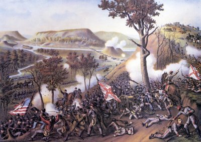 Wojna secesyjna (1861 - 1865): Oblężenie Missionary Ridge, 25 listopada autorstwa Unknown artist