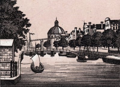 Amsterdam, Holandia: widok na kanał Singel. w „” Świat ilustruje 168 odsłon”” Niedatowany (koniec XIX wieku) autorstwa Unknown artist