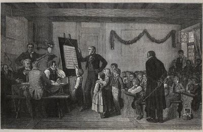 Sesja egzaminacyjna w szwajcarskiej szkole - rycina w „La suisse” autorstwa Julesa Gourdault autorstwa Unknown artist