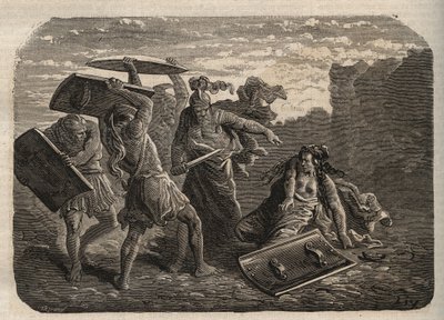 Starożytny Rzym - Kara Tarpei - Kara Tarpei - grawer autorstwa Unknown artist