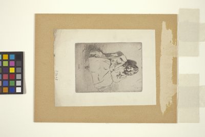 Annie, siedząca (akwaforta) autorstwa Unknown artist