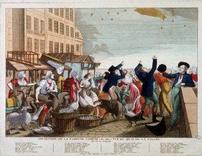 Wygląd słynnej komety (1811) widziana z Quai de la Vallee w Paryżu - song sur l