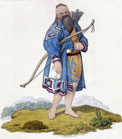 Łucznik ludności rosyjskiej. Ilustracja z 1803 roku. autorstwa Unknown artist