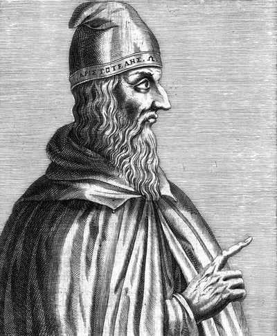 Arystoteles (384-322 pne) grecki filozof, grawerowanie francuskie autorstwa Unknown artist