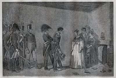 Aresztowanie księżnej Berry (1798-1870 Marie-Caroline de Bourbon-Sicily) w Nantes 7 listopada autorstwa Unknown artist