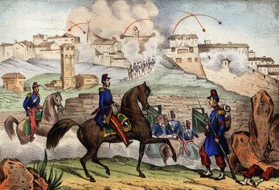 Napaść Konstantyna w Algierii po siedmiodniowym oblężeniu generała Danrémonta z francuskiej Armii Afryki, 13 października 1839. W „”Storia d