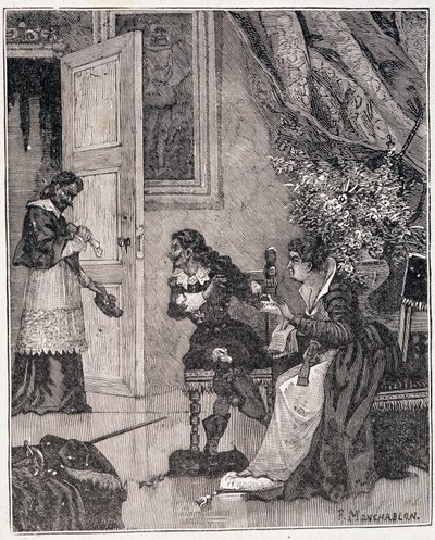 W czasie, gdy Marie de Medicis broniła swojej sprawy, kardynał wszedł (Journee des dupes), ilustracja w „Paris a travers les siecles” Kenouillaca autorstwa Unknown artist