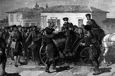 Atak na księcia Ferdynanda I (cara Bułgarii) (1861-1948) autorstwa Unknown artist