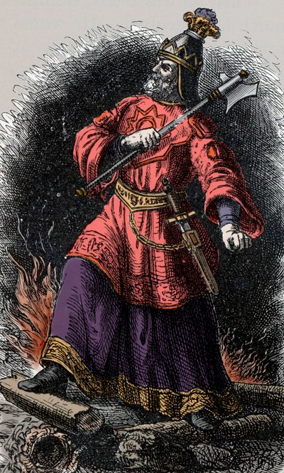 Attila the Hun - Attila (395-453) Król Hunów autorstwa Unknown artist