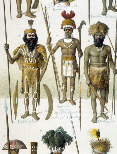Rdzenni mieszkańcy Australii w strojach państwowych autorstwa Unknown artist