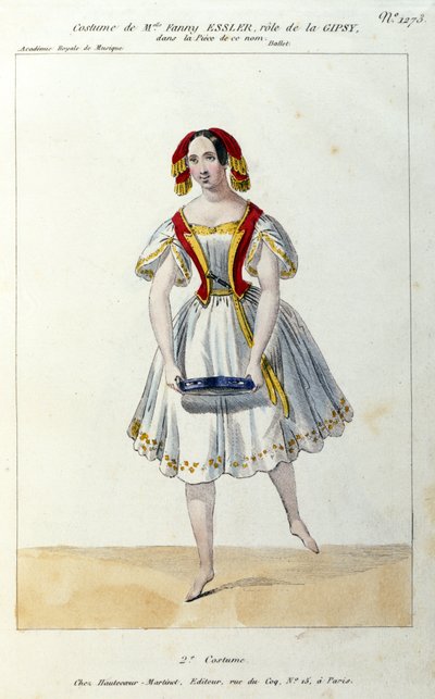 Austriacka tancerka Fanny Elssler (1810-1884) w balecie „La gipsy” 1839 XIX-wieczna grafika autorstwa Unknown artist