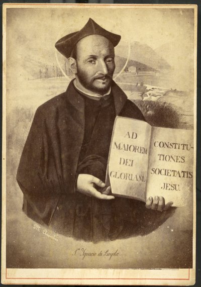 Azpeitia: malowany portret św. Ignacego Loyoli, założyciela Towarzystwa Jezusowego i jezuitów autorstwa Unknown artist