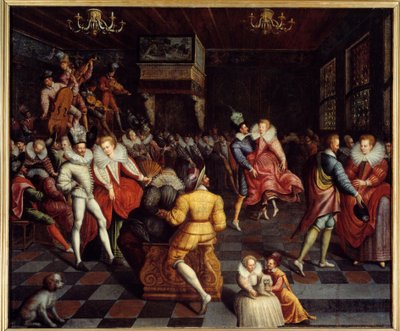 Bal na dworze malarstwa Valois Anonymous. 16 wiek. Słońce 1,63x1,94 m Rennes, musee des Beaux Arts autorstwa Unknown artist