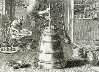 Baratte do wyrobu masła i sera - grawer autorstwa Unknown artist