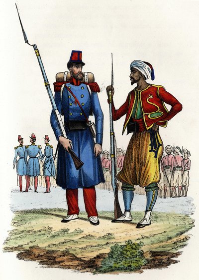 Batalion Legii Cudzoziemskiej sformowany i wysłany do Algierii w 1831 r.; batalion autochtonicznych jeźdźców, sformowany i wysłany do Algierii w 1841 r. W „”Storia d