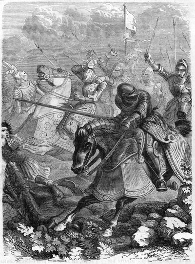 Bitwa pod Guinegate lub Guinegatte (Francja), dzień ostróg, 16 sierpnia autorstwa Unknown artist